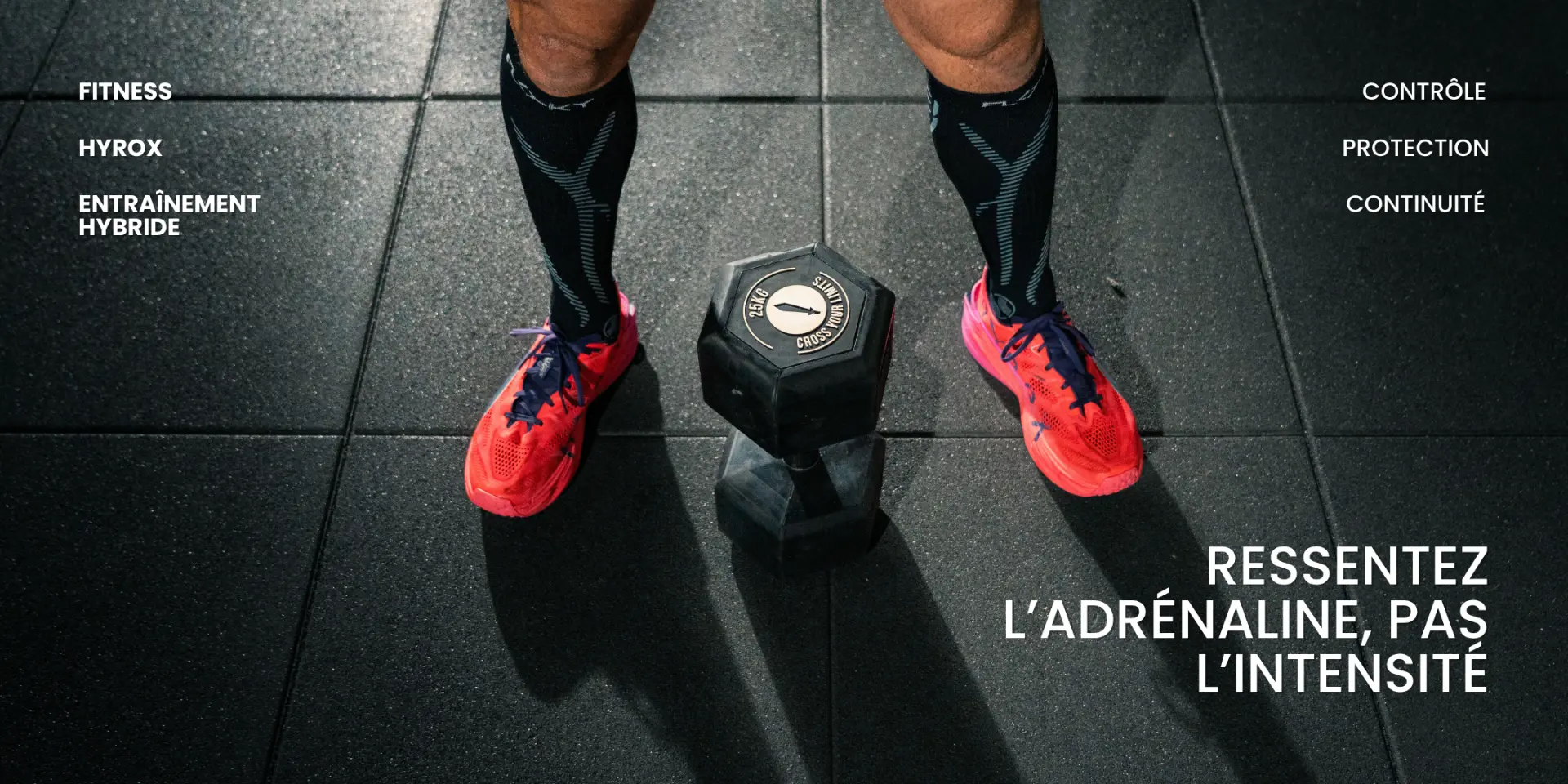 Fitness, Hyrox, entraînement hybride — Ressentez l'adrénaline, pas l'intensité